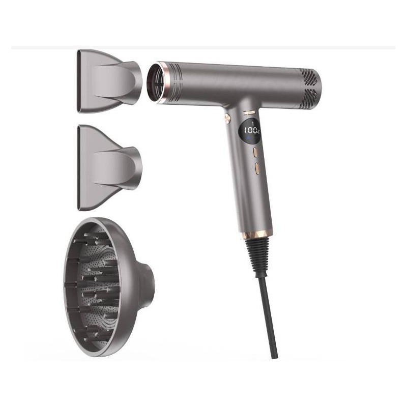 Advanced Ionic Hair Dryer - High-Speed, Bladeless with Temperature Display -  Ionic Hair Care at Its Best