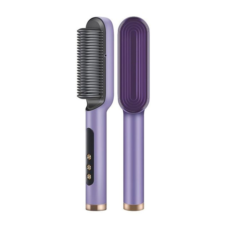 Custom electric hair straightening comb, negative ion hair comb, rechargeable home travel hair comb