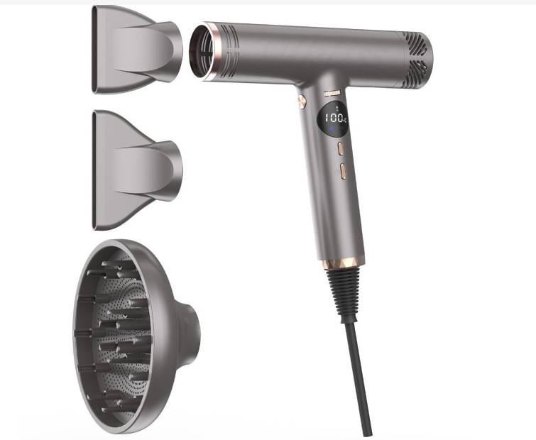 Advanced Ionic Hair Dryer - High-Speed, Bladeless with Temperature Display -  Ionic Hair Care at Its Best