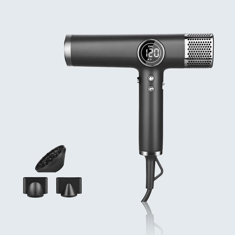 Innovative Bladeless Ionic Hair Dryer - High-Speed, 3 Heat Settings, LED Temperature  Display